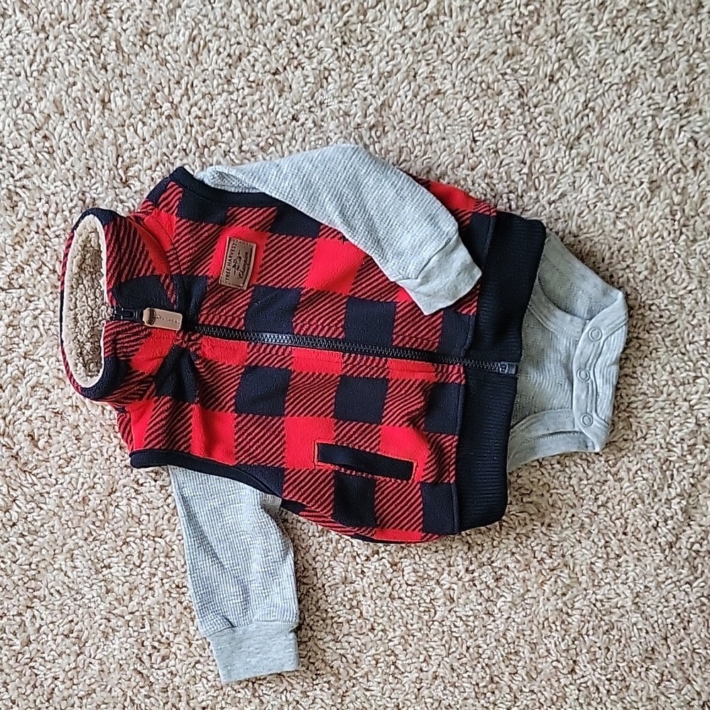 3 month baby long sleeve and matching vest